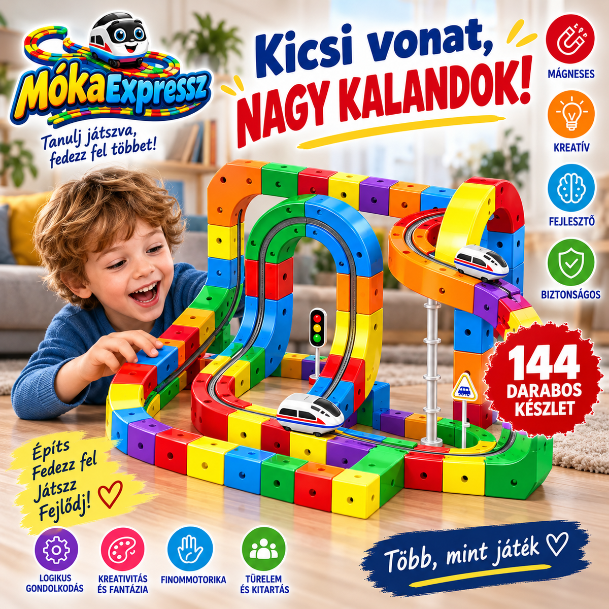 Mókaexpressz mágneses vonatpálya