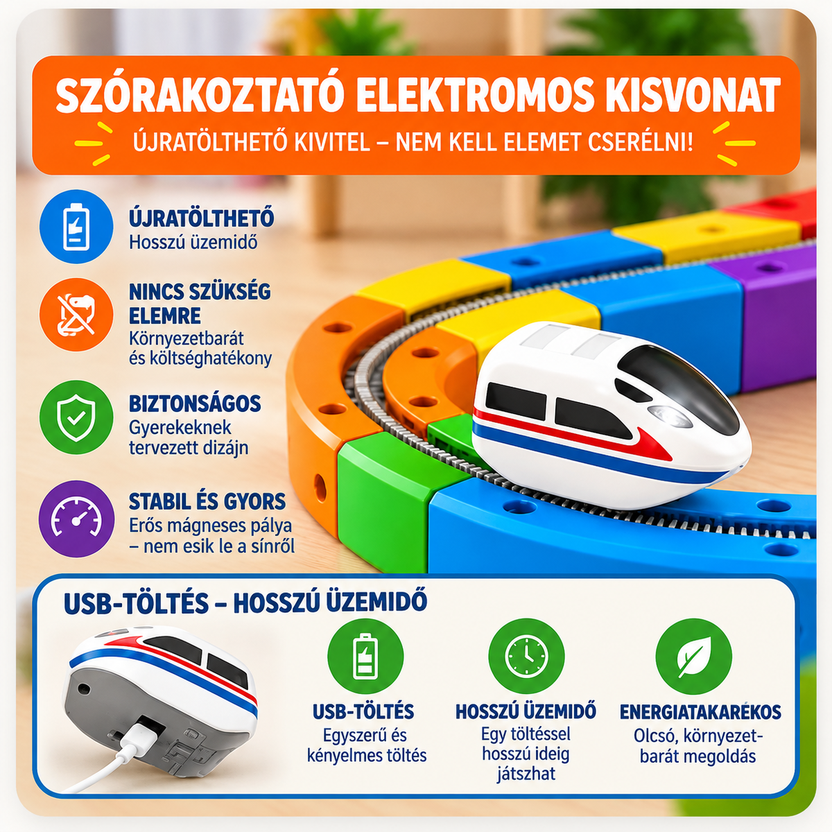 Mókaexpressz mágneses vonatpálya